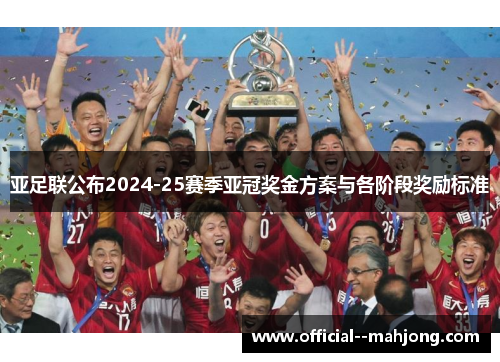 亚足联公布2024-25赛季亚冠奖金方案与各阶段奖励标准 亚足联公布2024-25赛季亚冠奖金方案与各阶段奖励标准